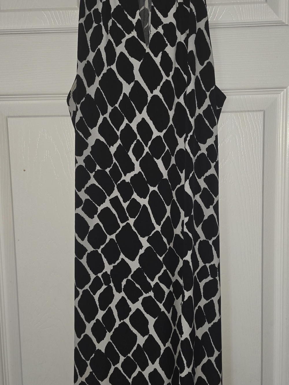 Rafaella Black and White Geometric Print Midi Dress